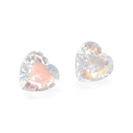 rainbow moonstone taille 心脏 白色 5.10 carats