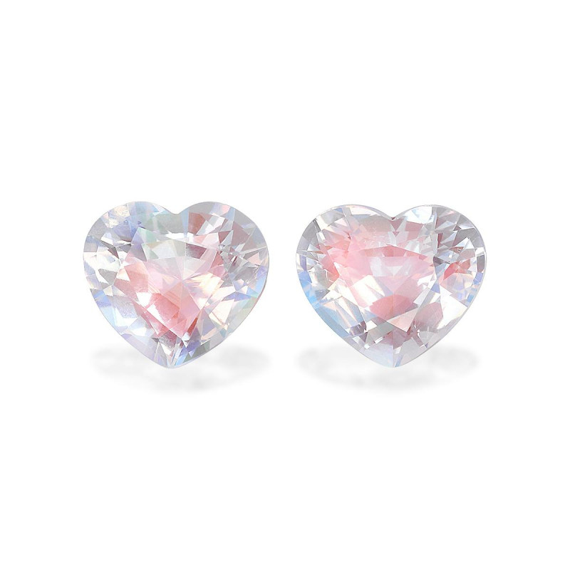 regenboog maansteen hartvorm wit 4.94 karaat