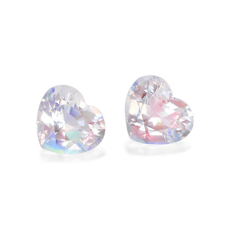 HEART-cut rainbow moonstone White 4.94 carats