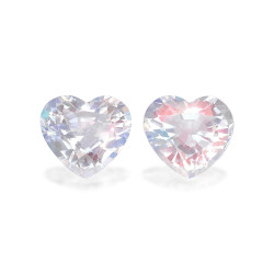 regenboog maansteen hartvorm wit 4.98 karaat