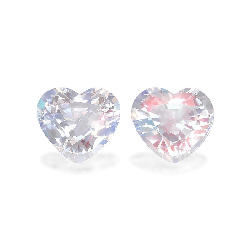 regenboog maansteen hartvorm wit 4.98 karaat