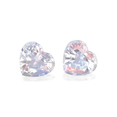 HEART-cut rainbow moonstone White 4.98 carats
