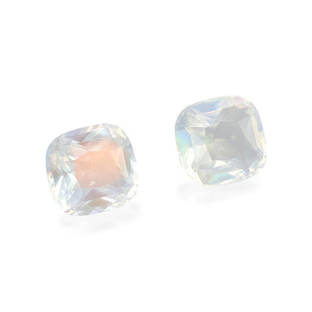 CUSHION-cut rainbow moonstone White 6.87 carats