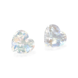 regenboog maansteen hartvorm wit 4,34 karaat