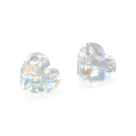 rainbow moonstone taille COEUR Blanc 4.34 carats