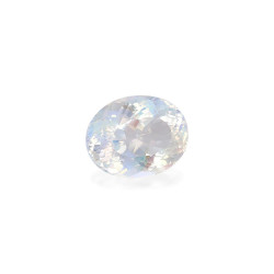 ovaalvormige witte regenboog maansteen van 4,06 karaat