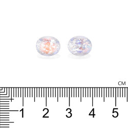 ovaalvormige witte regenboog maansteen van 7,32 karaat