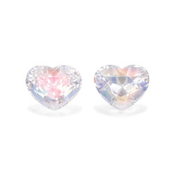 rainbow moonstone الحجم قلب أبيض 9.51 