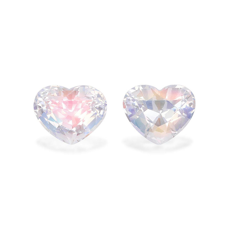 regenboog maansteen hartvorm wit 9.51 karaat