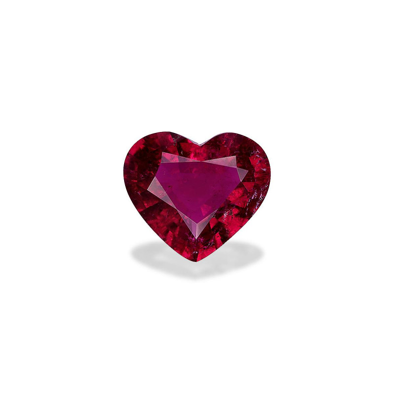 红碧榴石 taille 心脏 绿色 4.32 carats