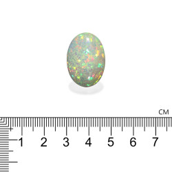 Ovale witte Ethiopische opaal van 17,67 karaat