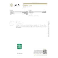 Paraiba Toermalijn Kussen Geslepen Zeegroen 25,84 karaat