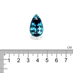 Cobaltblauwe peervormige zirkoon van 35,11 karaat