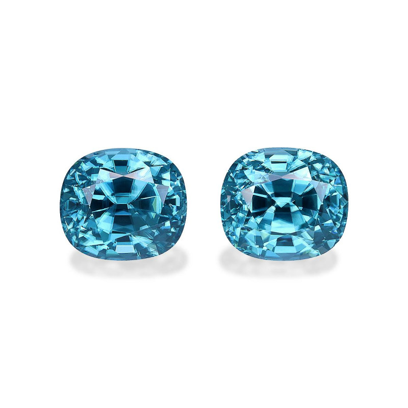 CUSHION-cut Blue Zircon Blue 9.57 carats