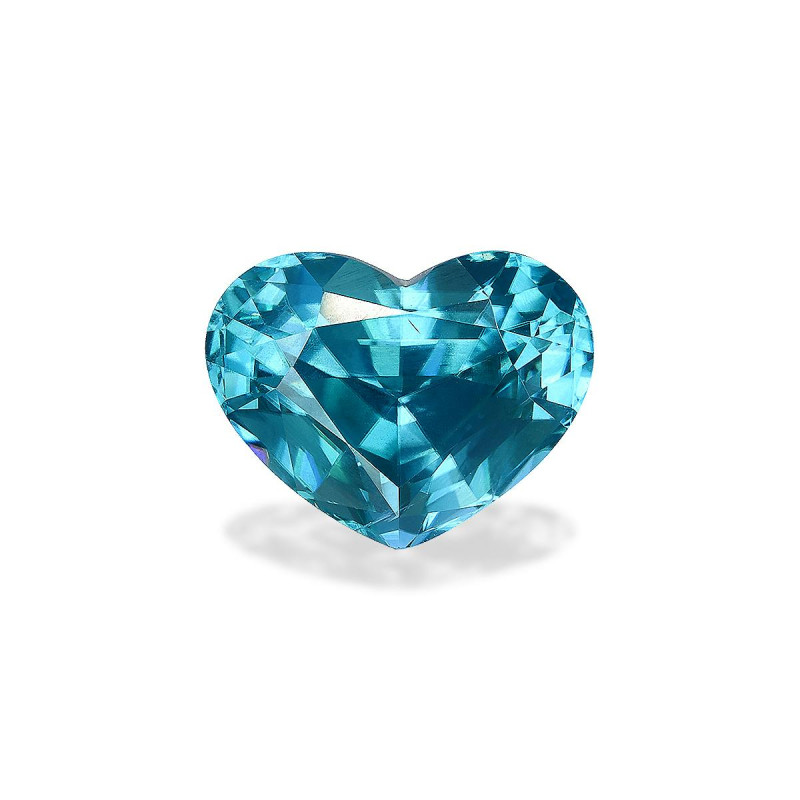 HEART-cut Blue Zircon Blue 6.02 carats