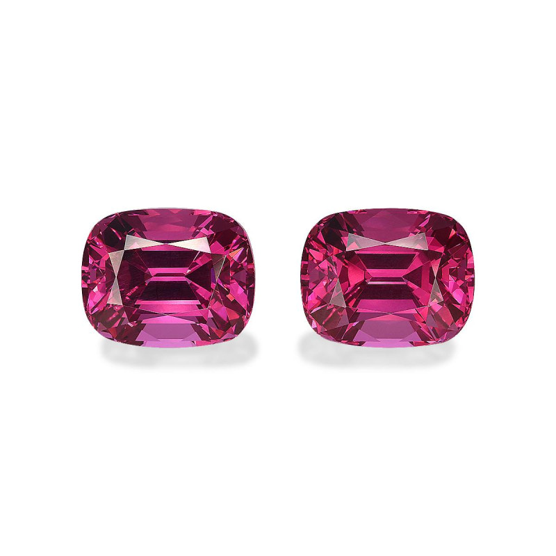 rhodoliet kussen gesneden Fuscia Roze 19.12 karaat