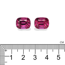 rhodoliet kussen gesneden Fuscia Roze 19.12 karaat