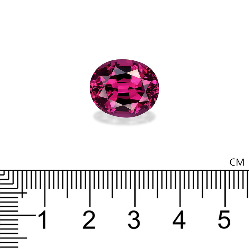 rhodolite taille 椭圆形紫红色粉红14.14 carats