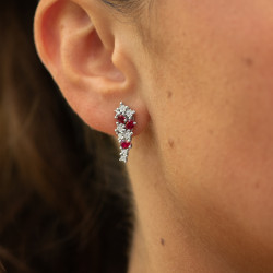 Pendientes Joana de rubíes – Oro de 18K y diamantes naturales