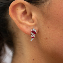 Rubin-Ohrringe Joana aus 18K Gold & Diamanten | Celinni