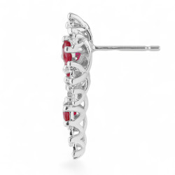 Joana Ruby Drop Earrings in 18K Gold and Natural Diamonds