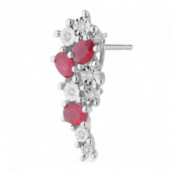 Joana Ruby Drop Earrings in 18K Gold and Natural Diamonds