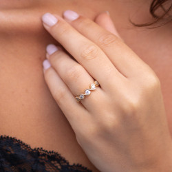 خاتم Georgia – ذهب عيار 18 قيراط وألماس طبيعي l Celinni