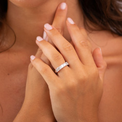 خاتم France– ذهب عيار 18 قيراط وألماس طبيعي