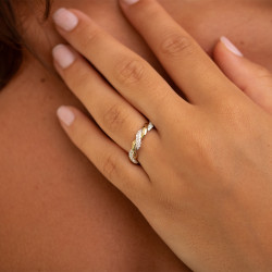 خاتم فلورنس – ذهب عيار 18 قيراط وألماس طبيعي l Celinni