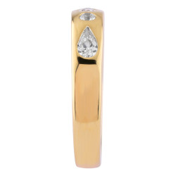 خاتم فلافـي – ذهب عيار 18 قيراط وألماس طبيعي l Celinni