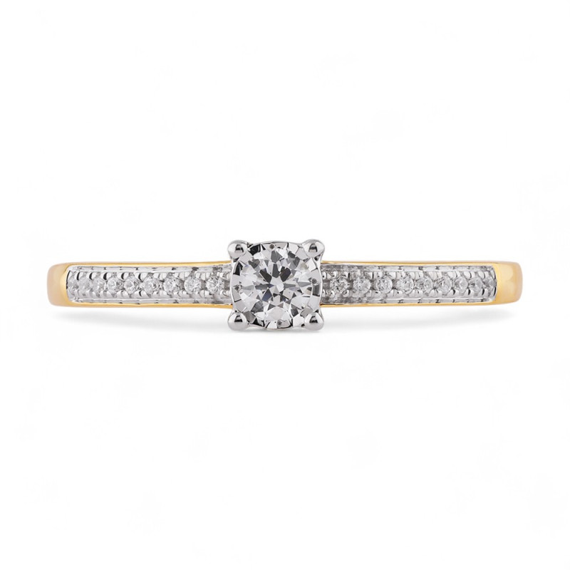 Bague Diamants Naturels Evangeline en Or 18K
