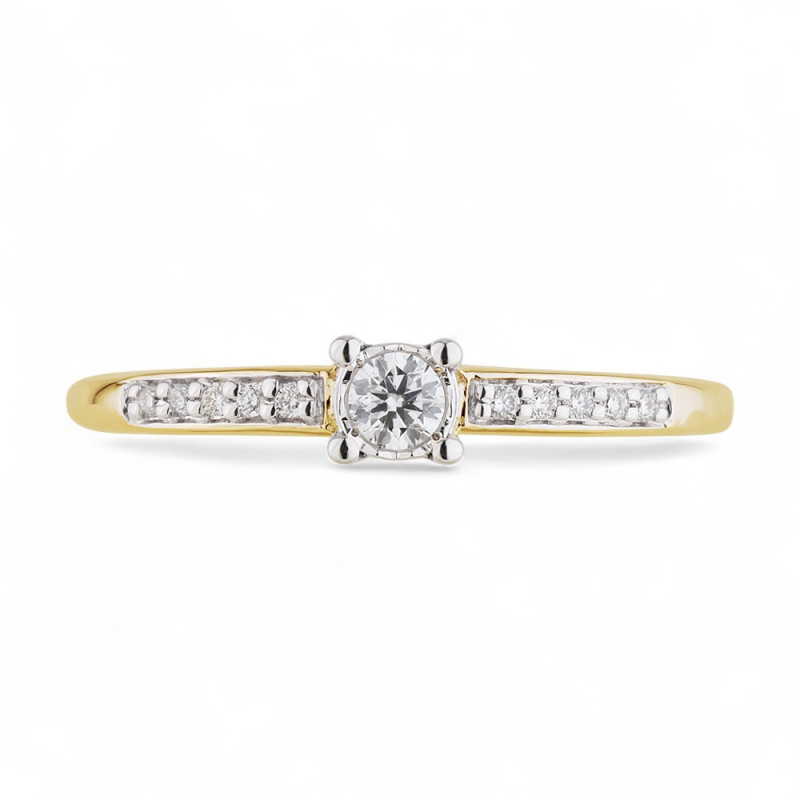 Ring Eva aus 18K Gold mit Natürlichen Diamanten