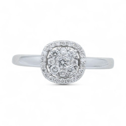 Clara Cushion Ring – 18K Gold and Natural Diamonds l Celinni