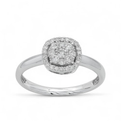 Clara Cushion Ring – 18K Gold and Natural Diamonds l Celinni