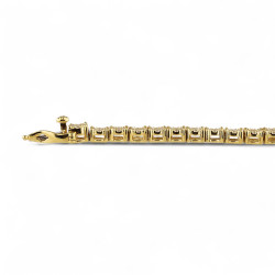 Bracelet Tennis Diamants Or Jaune 18K Rose de Ma Vie