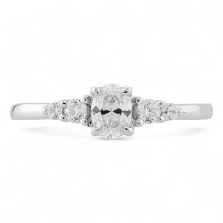 Anillo Catherine – Trilogía en Oro de 18K y Diamantes Naturales