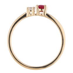 Anillo Rubí Milène – Oro de 18K y Diamantes Naturales