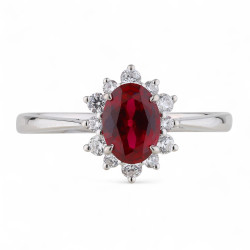 Anillo Rubí Melissa – Oro de 18K y Diamantes Naturales