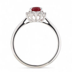 Anillo Rubí Melissa – Oro de 18K y Diamantes Naturales