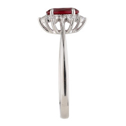 Anillo Rubí Melissa – Oro de 18K y Diamantes Naturales