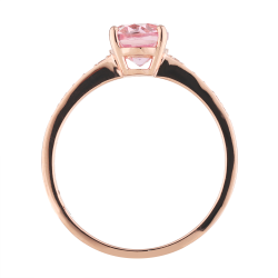 Anillo Zafiro Rosa Louane – Oro de 18K y Diamantes Naturales