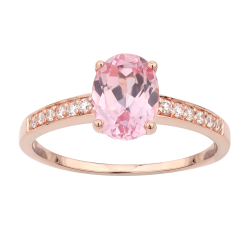 Louane Pink Sapphire Ring – 18K Gold and Natural Diamonds