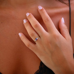 Anillo Amatista Ludivine – Oro de 18K y Diamantes Naturales