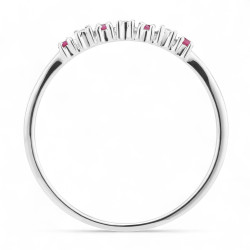 خاتم Lou بالياقوت الوردي – ذهب عيار 18 قيراط وألماس طبيعي