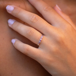 Anillo Zafiro Rosa Lou – Oro de 18K y Diamantes Naturales