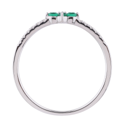 Anillo Esmeralda Lola – Oro de 18K y Diamantes Naturales