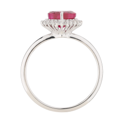 Lisa Heart Ruby Ring – 18K Gold and Natural Diamonds
