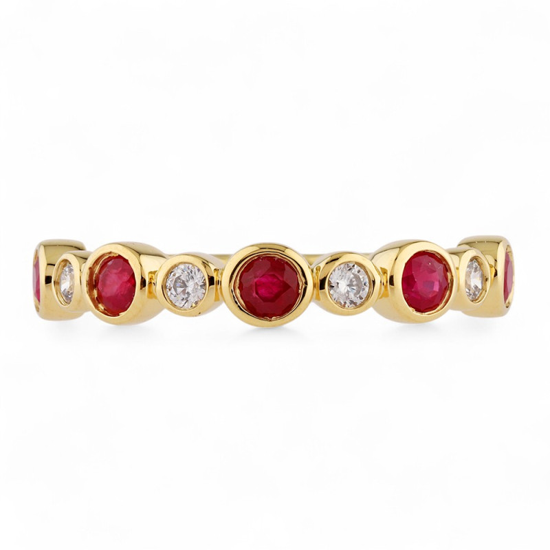Bague Rubis et Diamants Naturels Julie en Or 18K