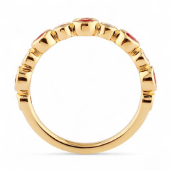 Julie Ruby Ring – Natural Diamonds and 18K Gold l Celinni