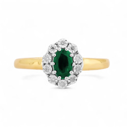 Jenna Emerald Ring – 18K Gold & Natural Diamonds Celinni